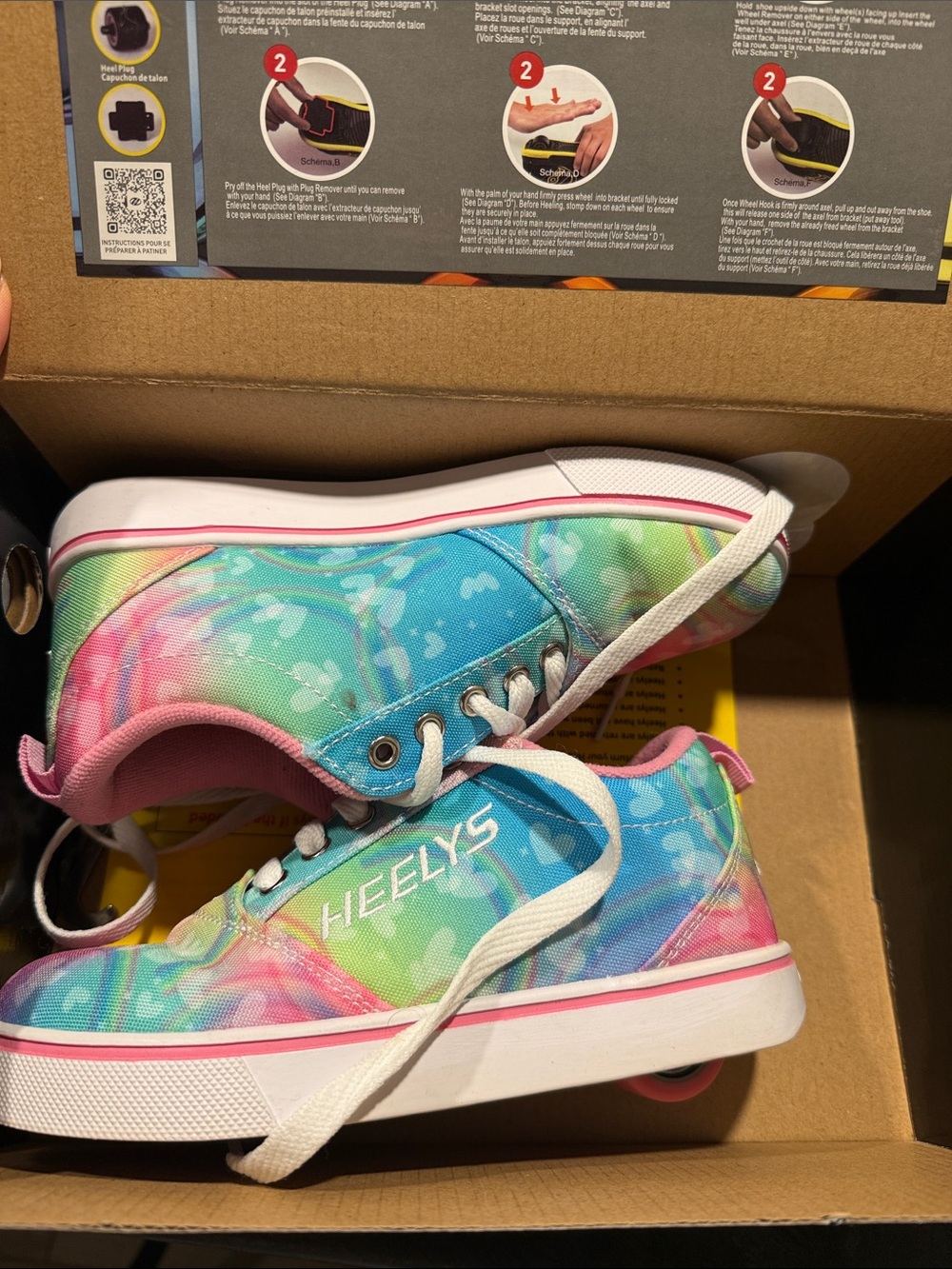 The Original Heelys -wheeled shoe - Blue & Yellow